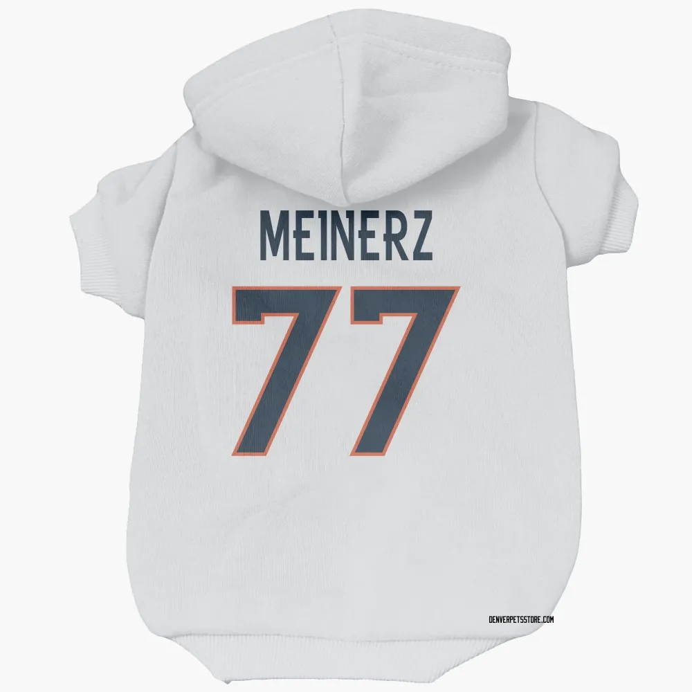 Denver Broncos Quinn Meinerz White Pet Hoodie for Dog & Cat