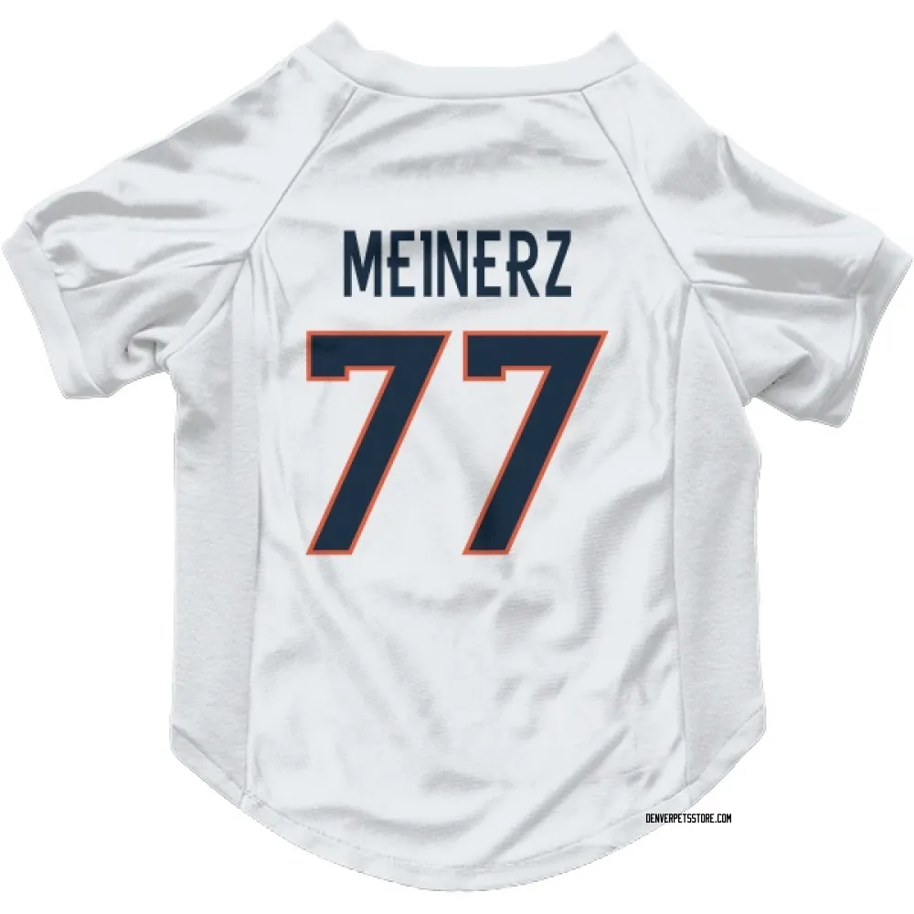 Denver Broncos Quinn Meinerz White Pet Jersey for Dog & Cat