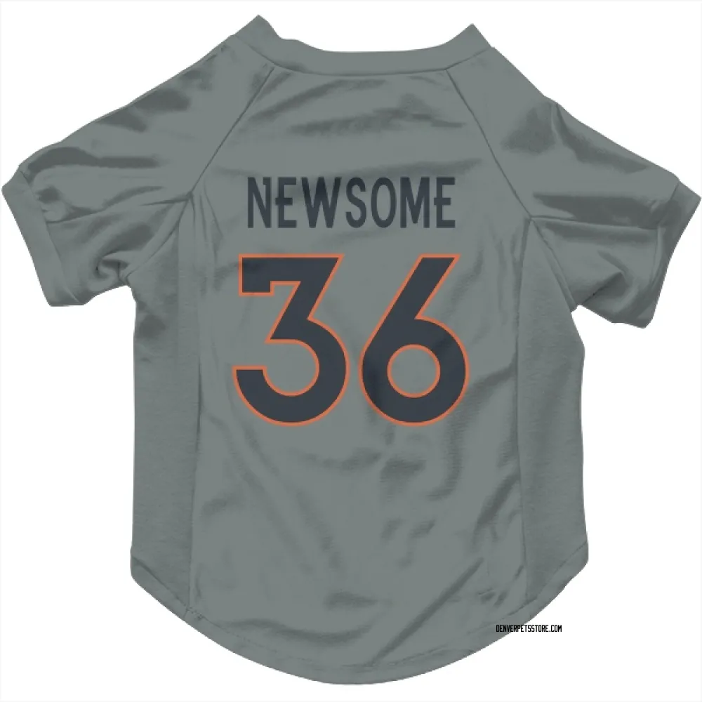 Denver Broncos Quinton Newsome Gray Pet Jersey for Dog & Cat