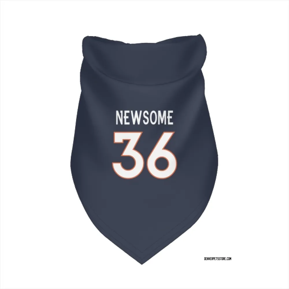 Denver Broncos Quinton Newsome Navy Pet Bandana for Dog & Cat