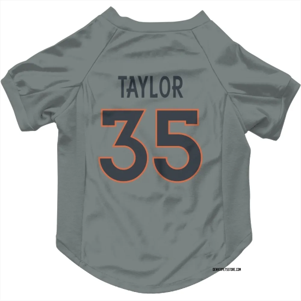 Denver Broncos Reese Taylor Gray Pet Jersey for Dog & Cat