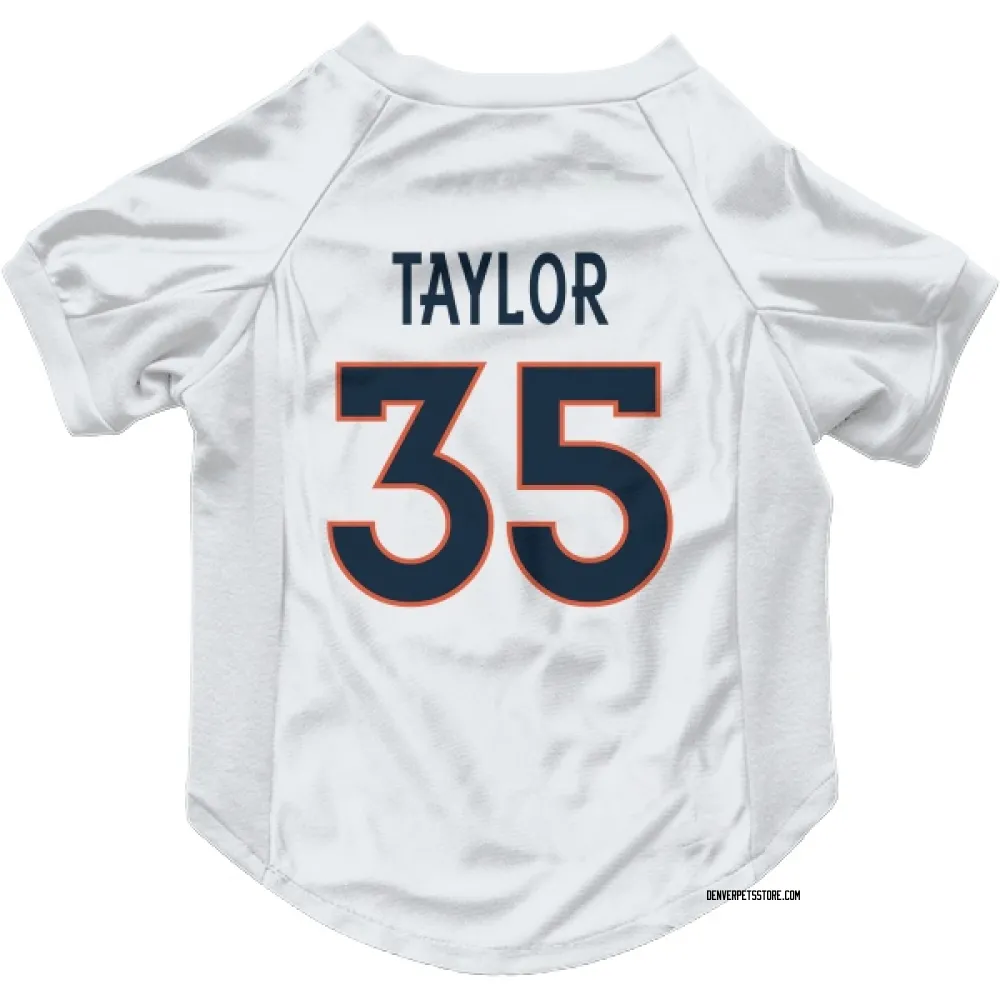 Denver Broncos Reese Taylor White Pet Jersey for Dog & Cat