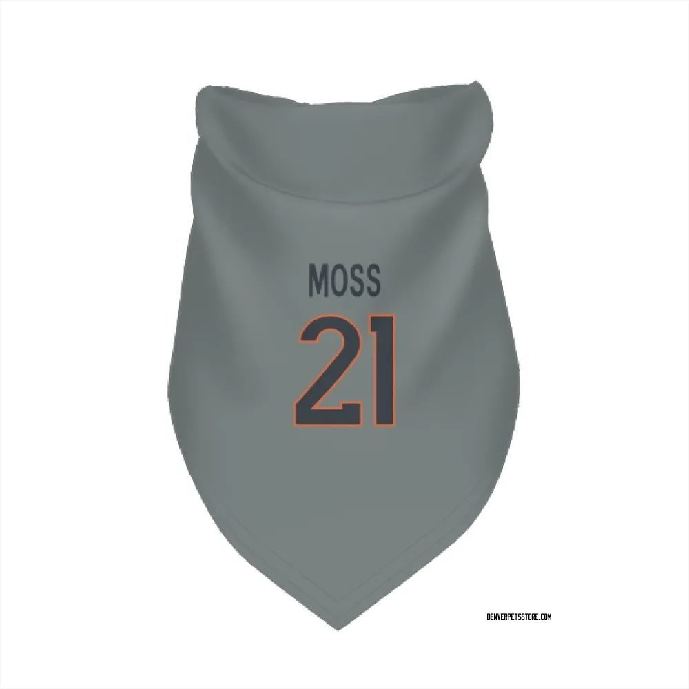Denver Broncos Riley Moss Gray Pet Bandana for Dog & Cat