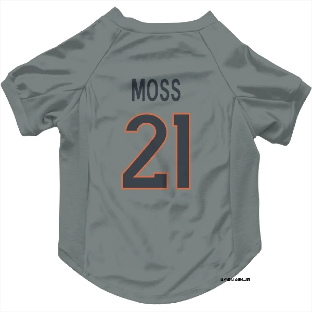 Denver Broncos Riley Moss Gray Pet Jersey for Dog & Cat