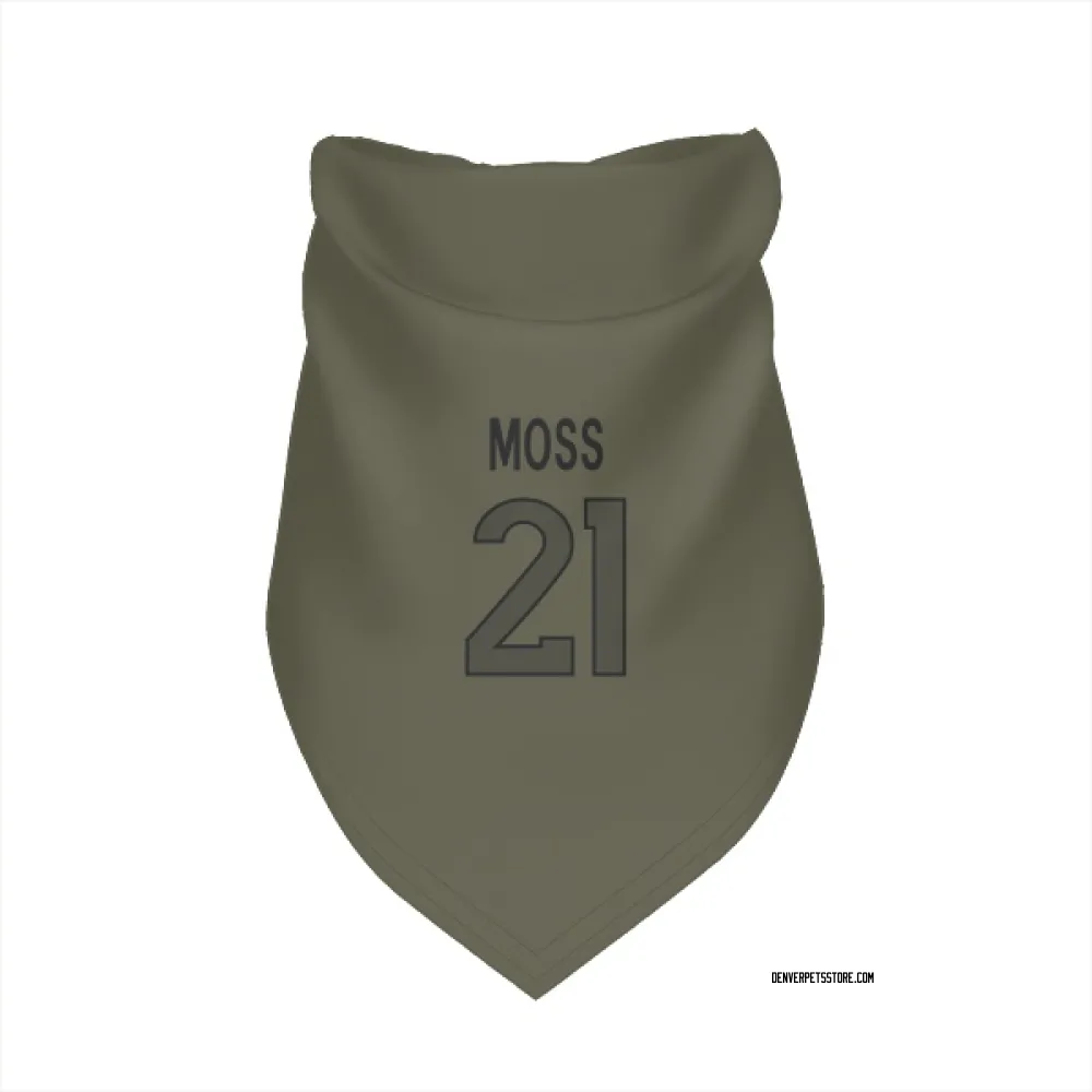 Denver Broncos Riley Moss Olive Pet Bandana for Dog & Cat