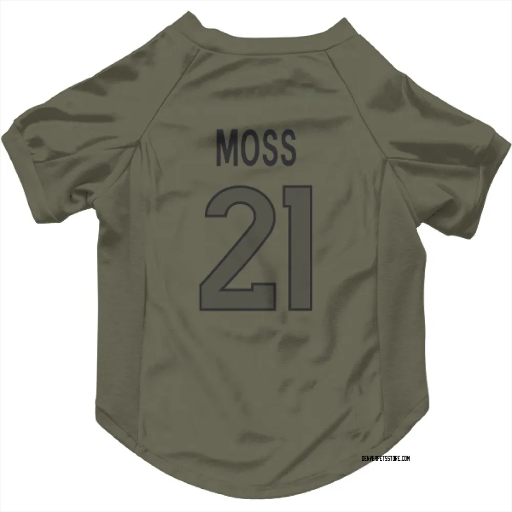 Denver Broncos Riley Moss Olive Pet Jersey for Dog & Cat
