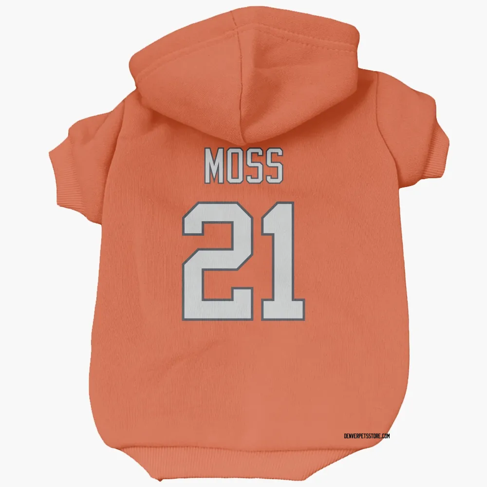 Denver Broncos Riley Moss Orange Pet Hoodie for Dog & Cat