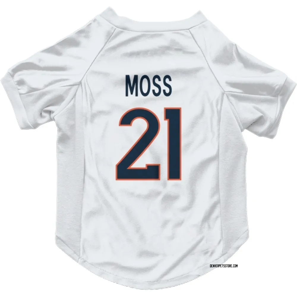 Denver Broncos Riley Moss White Pet Jersey for Dog & Cat
