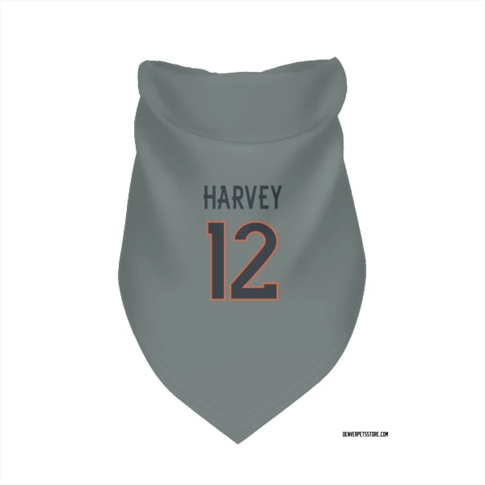 Denver Broncos RJ Harvey Gray Pet Bandana for Dog & Cat