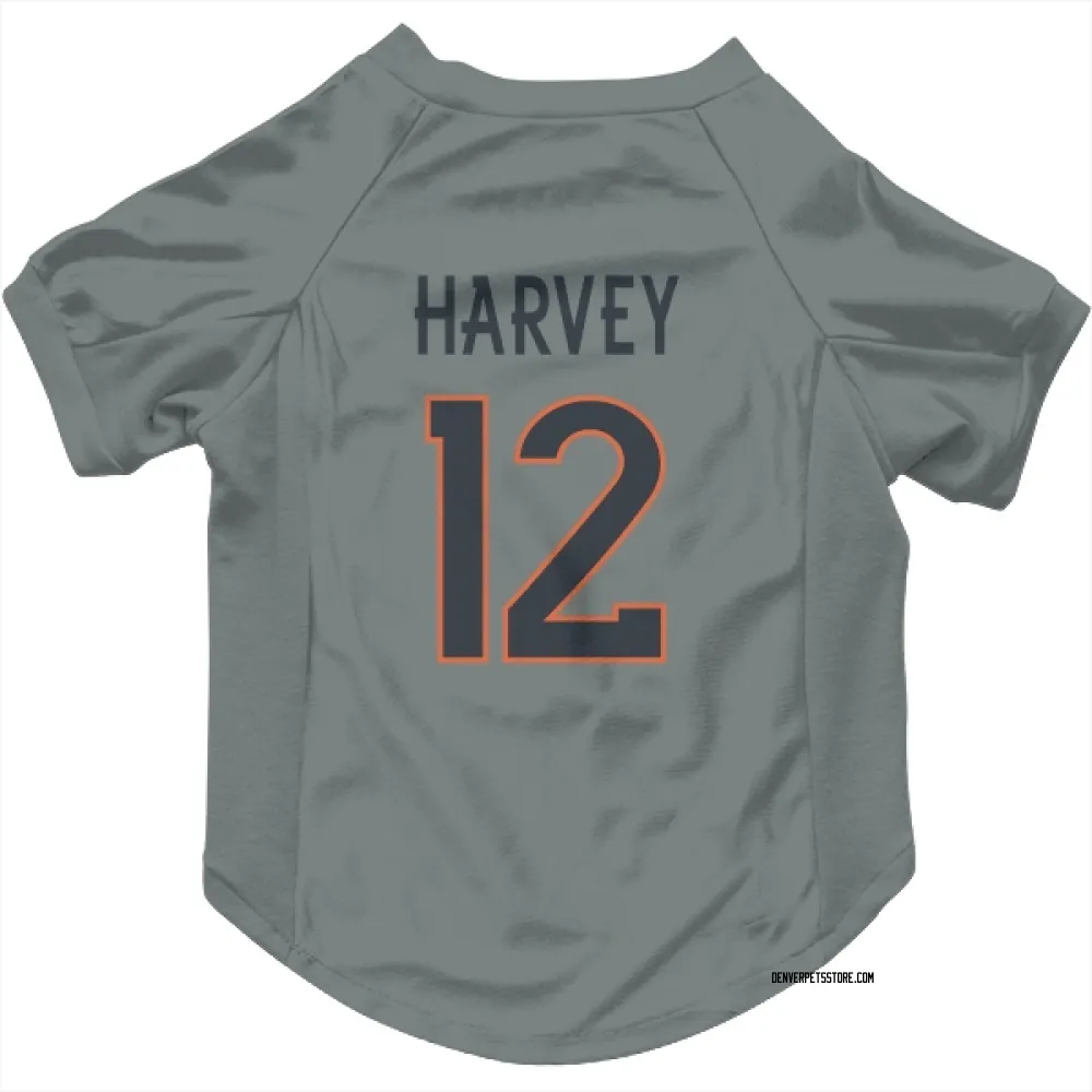 Denver Broncos RJ Harvey Gray Pet Jersey for Dog & Cat