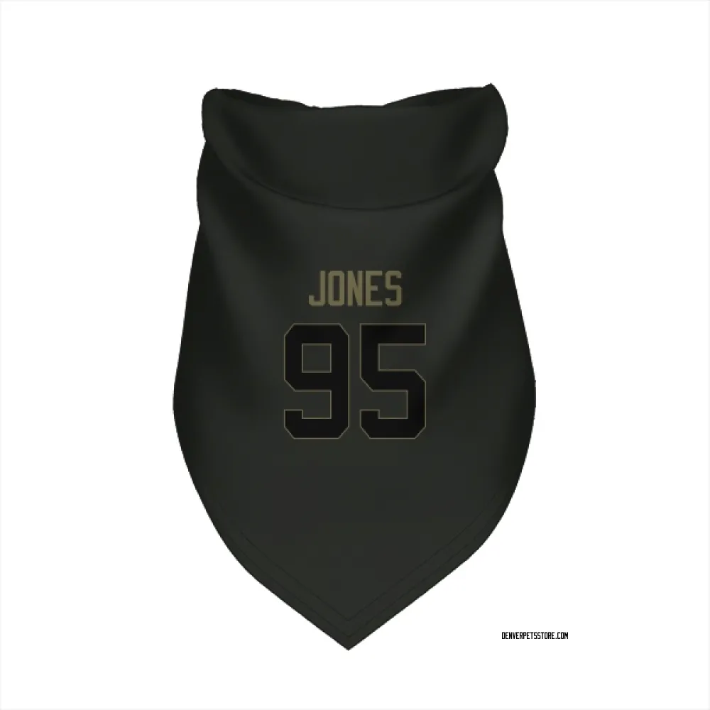 Denver Broncos Sai'vion Jones Black Service Pet Bandana for Dog & Cat