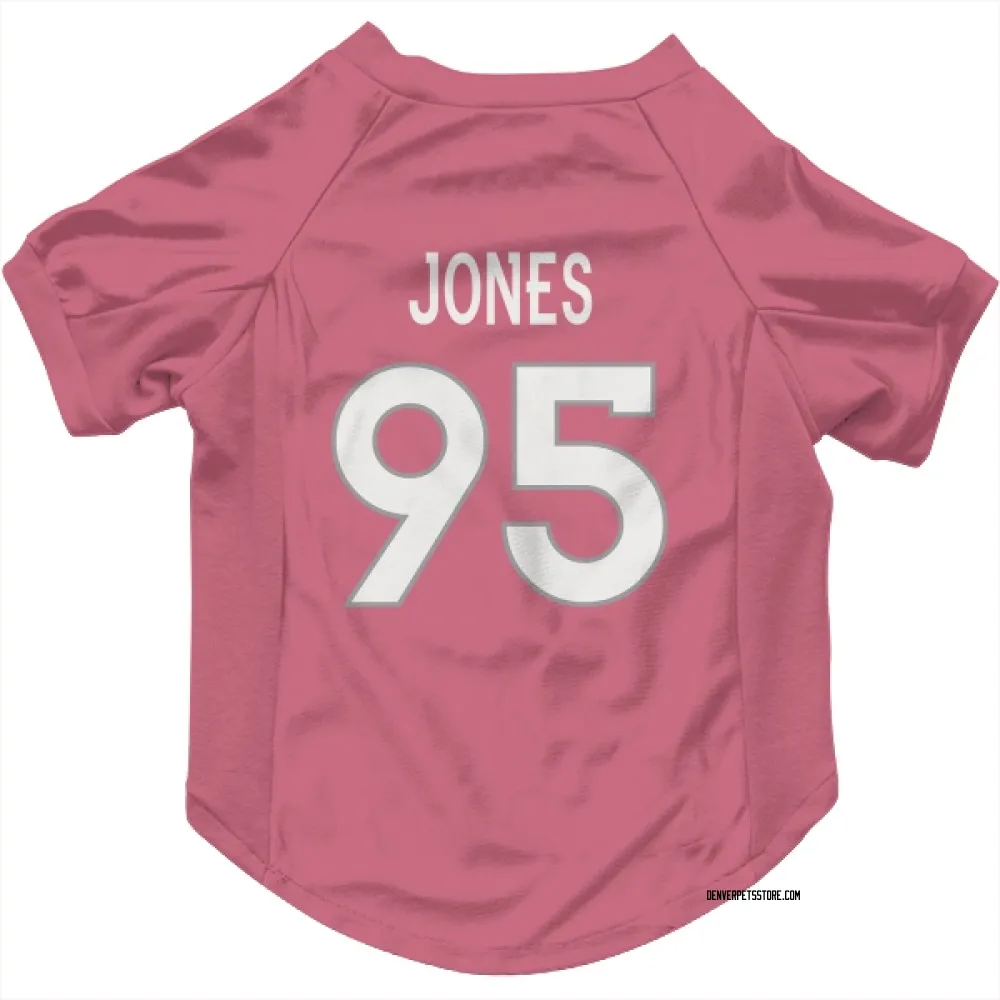 Denver Broncos Sai'vion Jones Pink Pet Jersey for Dog & Cat