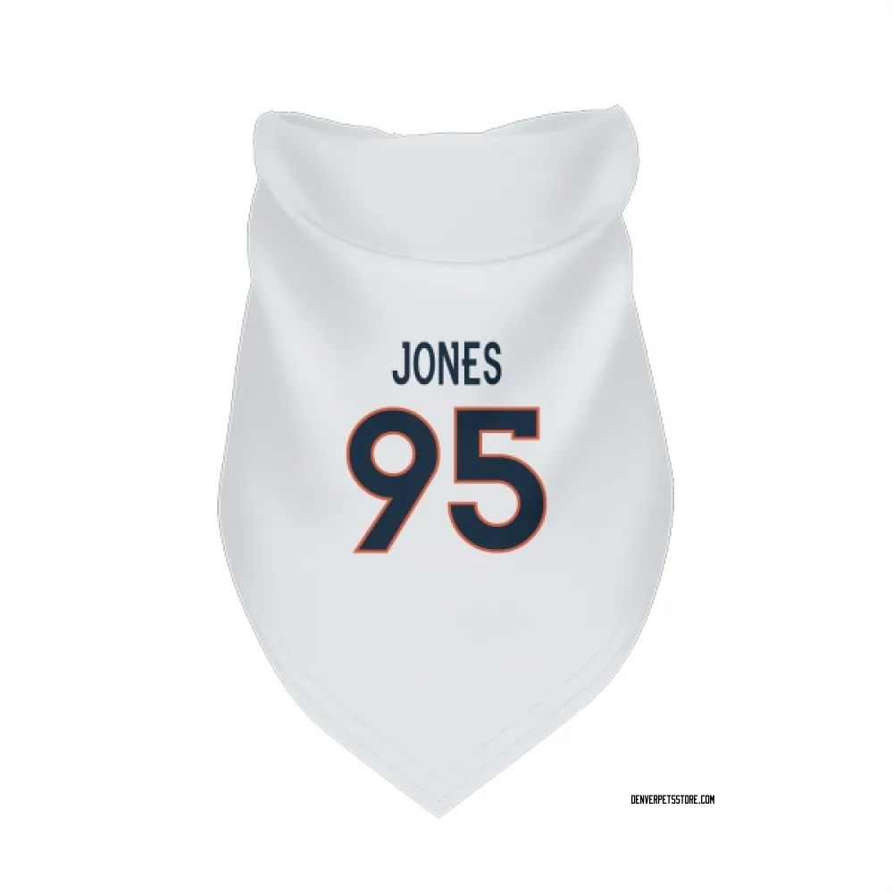 Denver Broncos Sai'vion Jones White Pet Bandana for Dog & Cat