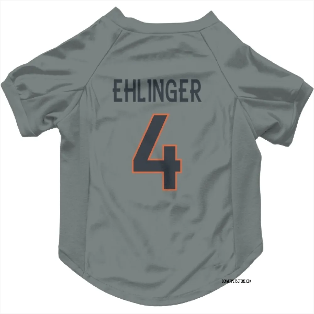 Denver Broncos Sam Ehlinger Gray Pet Jersey for Dog & Cat