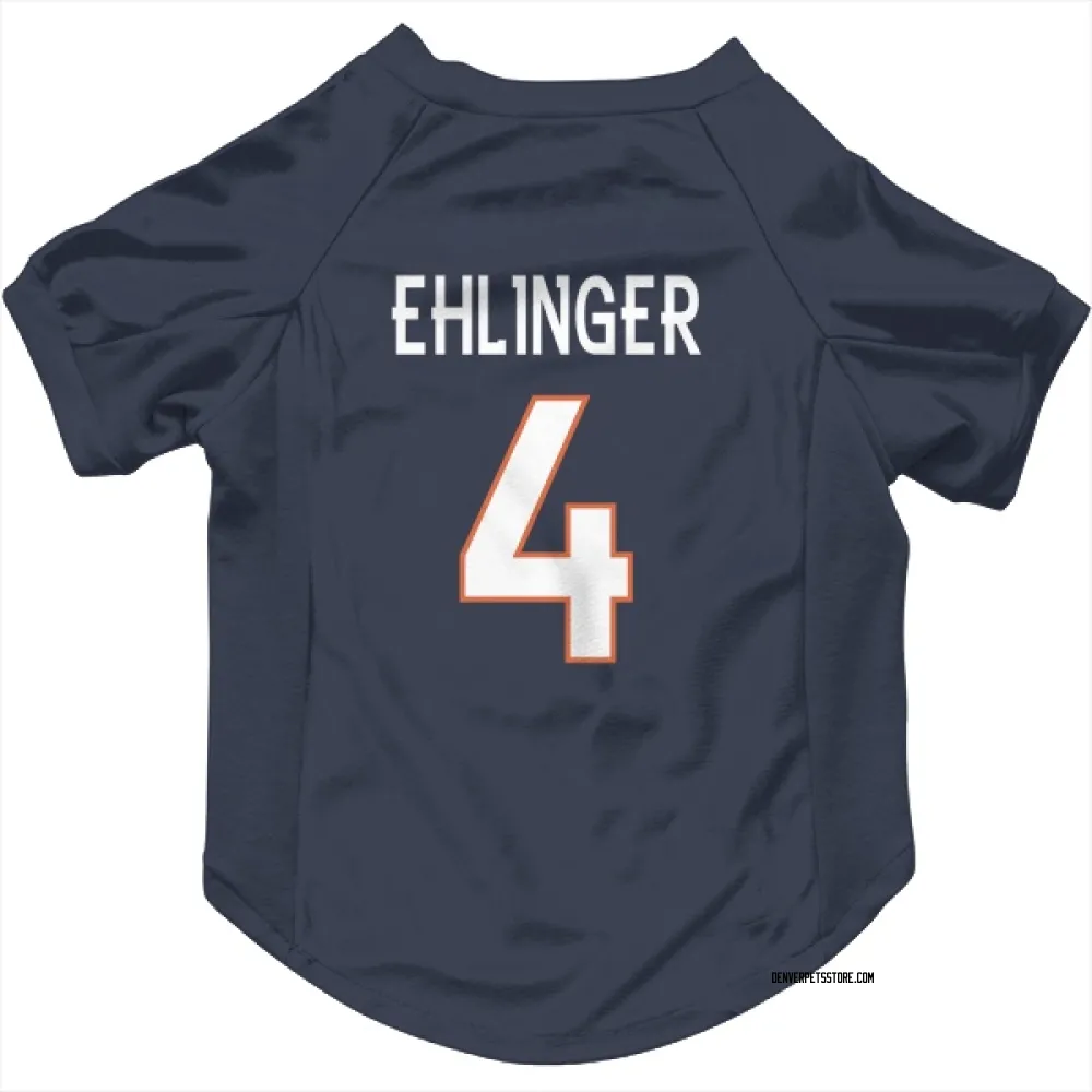 Denver Broncos Sam Ehlinger Navy Pet Jersey for Dog & Cat