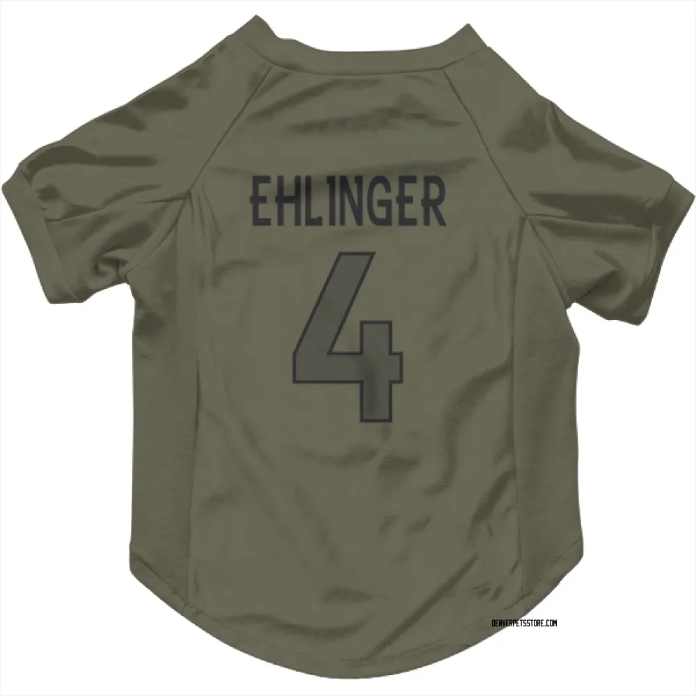 Denver Broncos Sam Ehlinger Olive Pet Jersey for Dog & Cat