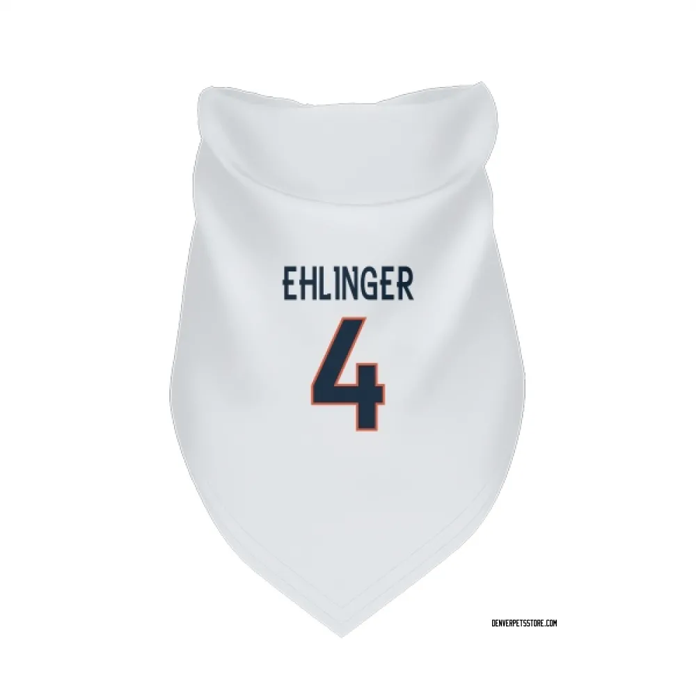 Denver Broncos Sam Ehlinger White Pet Bandana for Dog & Cat