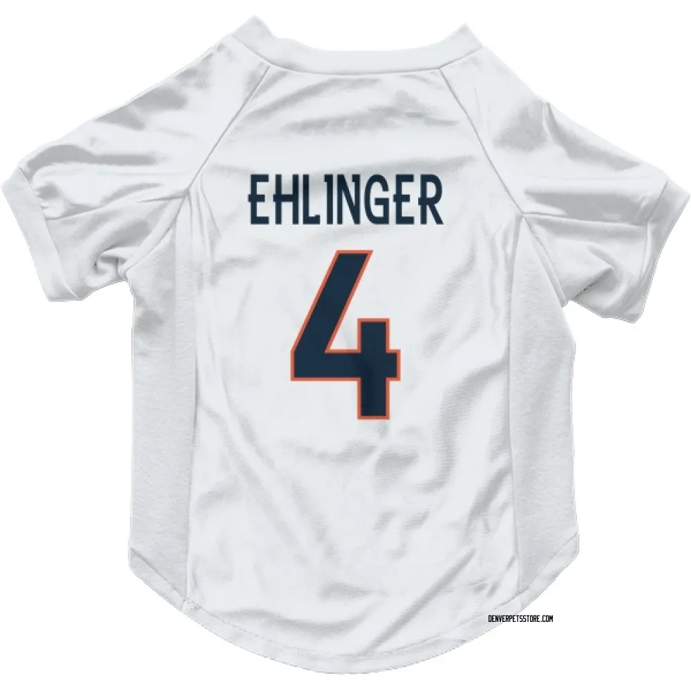 Denver Broncos Sam Ehlinger White Pet Jersey for Dog & Cat
