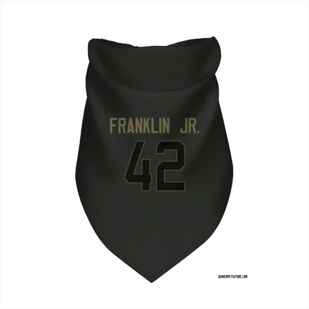 Denver Broncos Sam Franklin Jr. Black Service Pet Bandana for Dog & Cat