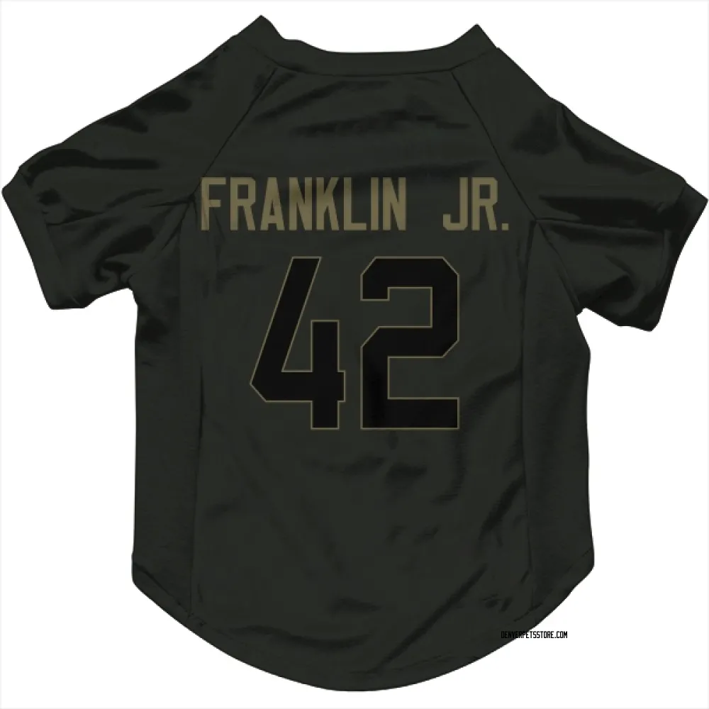 Denver Broncos Sam Franklin Jr. Black Service Pet Jersey for Dog & Cat