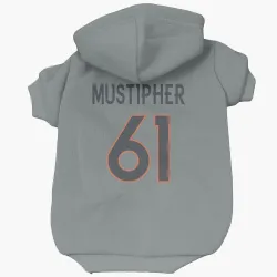 Denver Broncos Sam Mustipher Gray Pet Hoodie for Dog & Cat