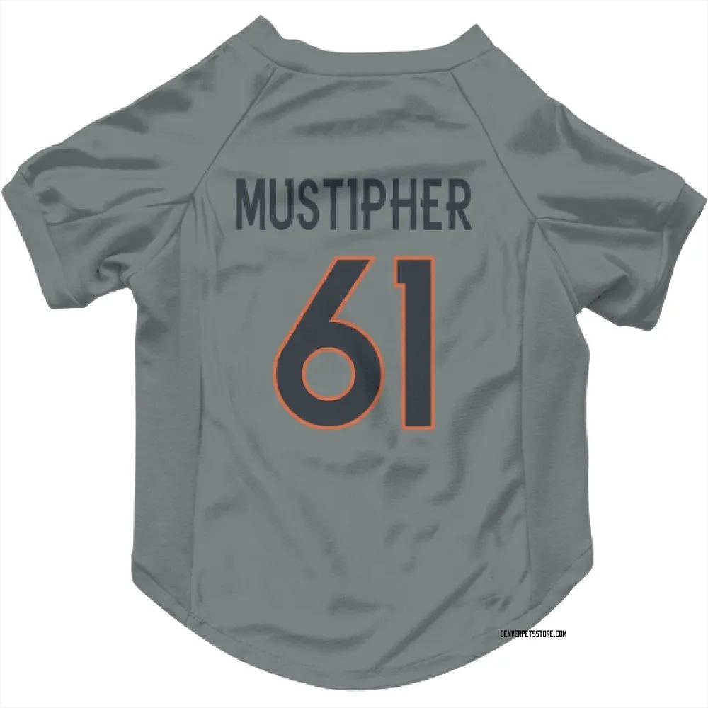 Denver Broncos Sam Mustipher Gray Pet Jersey for Dog & Cat