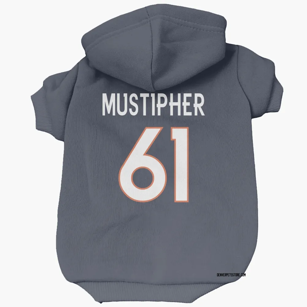 Denver Broncos Sam Mustipher Navy Pet Hoodie for Dog & Cat