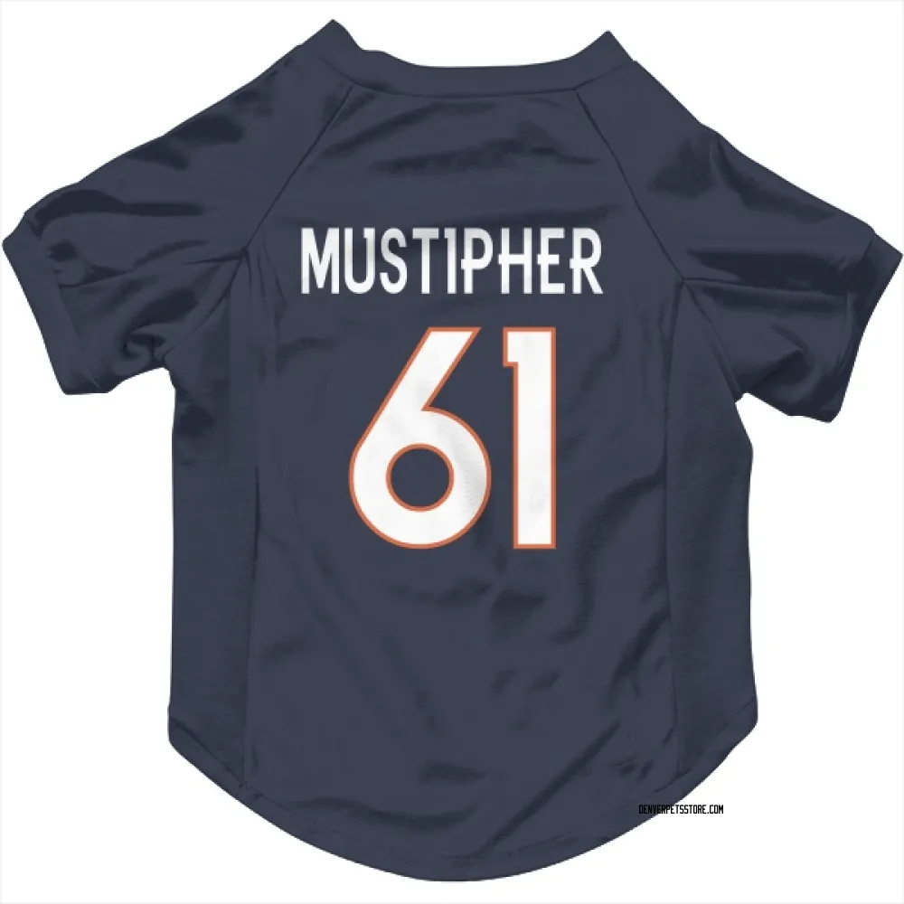 Denver Broncos Sam Mustipher Navy Pet Jersey for Dog & Cat
