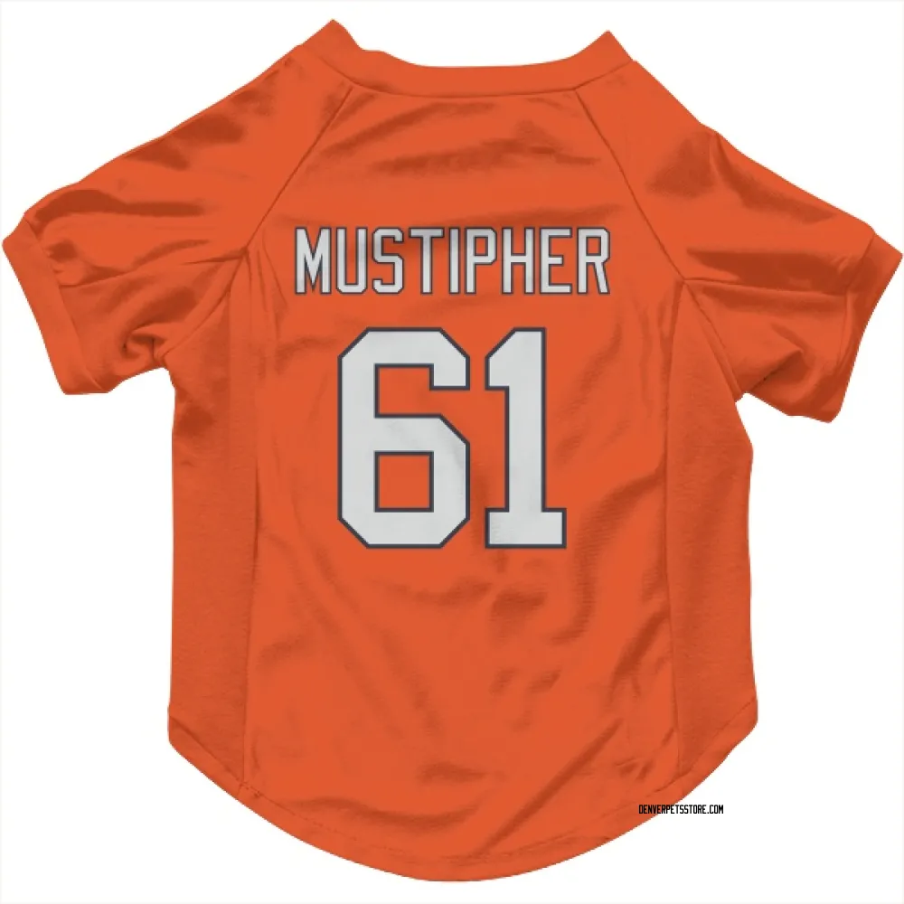 Denver Broncos Sam Mustipher Orange Pet Jersey for Dog & Cat