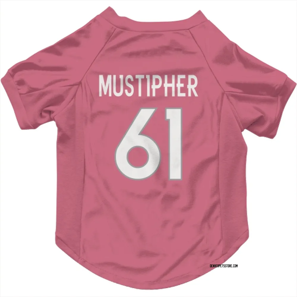 Denver Broncos Sam Mustipher Pink Pet Jersey for Dog & Cat