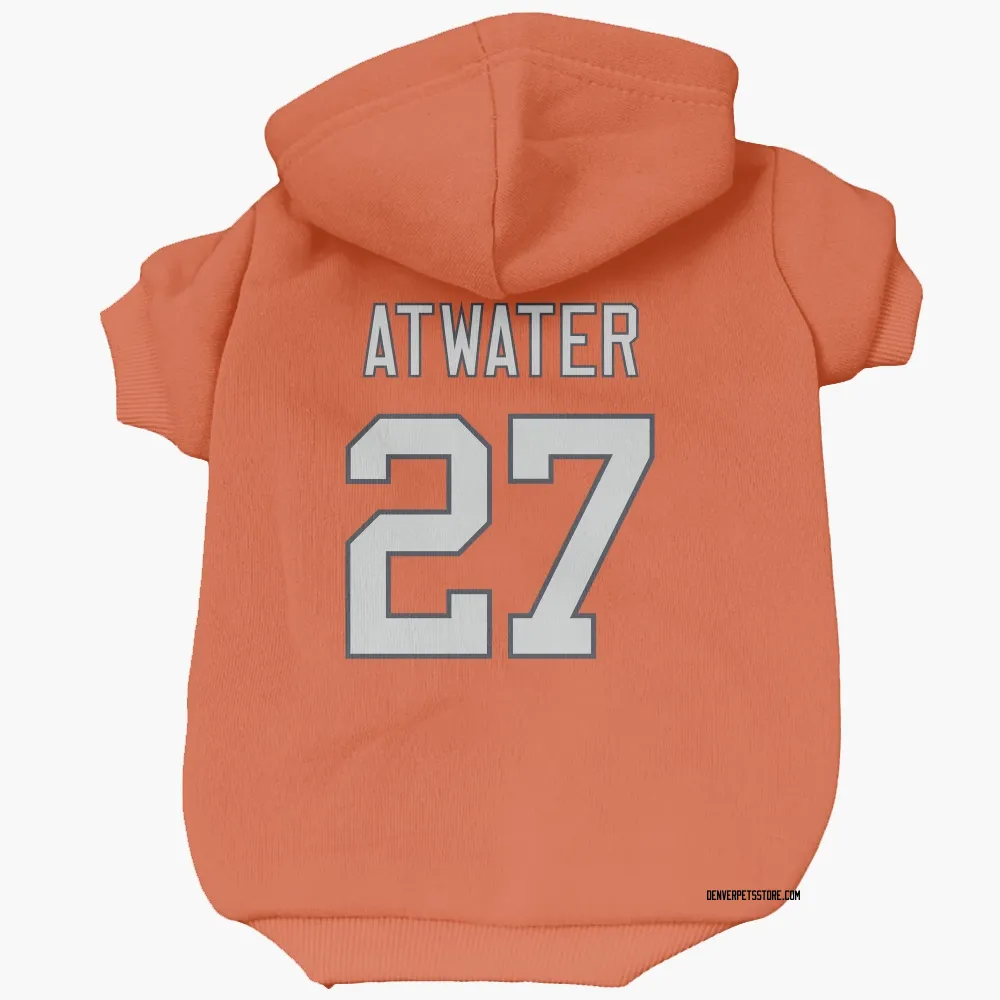 Denver Broncos Steve Atwater Orange Pet Hoodie for Dog & Cat