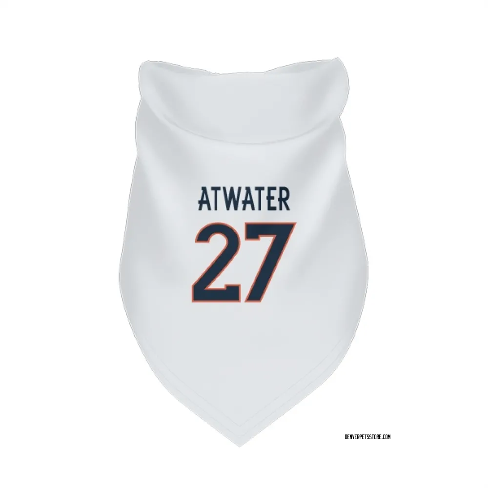 Denver Broncos Steve Atwater White Pet Bandana for Dog & Cat
