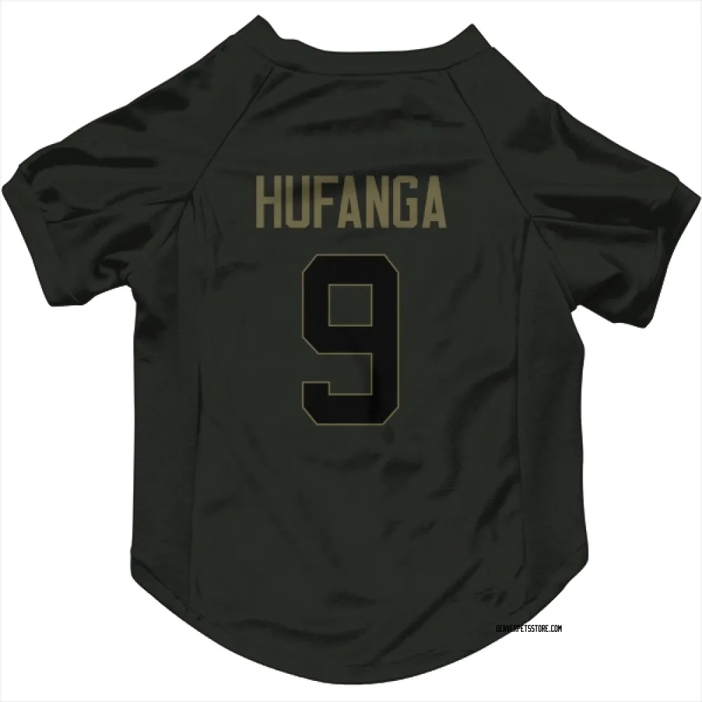 Denver Broncos Talanoa Hufanga Black Service Pet Jersey for Dog & Cat