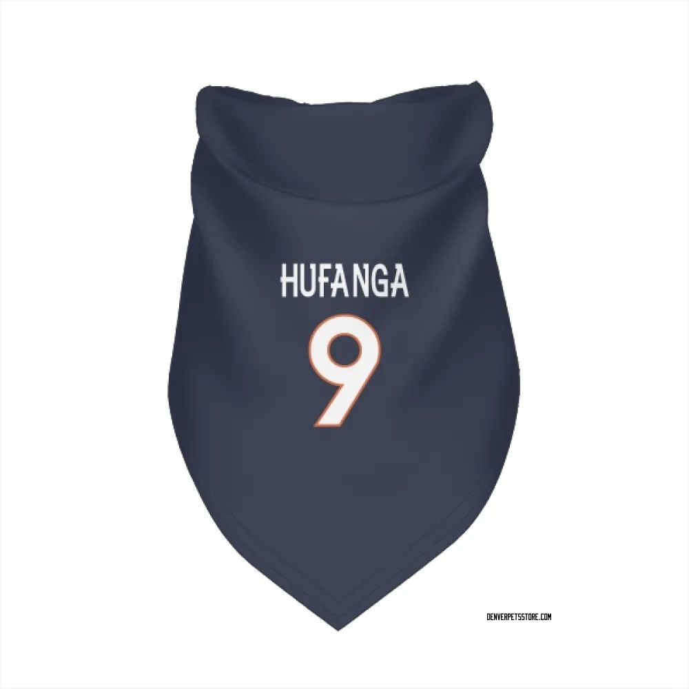 Denver Broncos Talanoa Hufanga Navy Pet Bandana for Dog & Cat