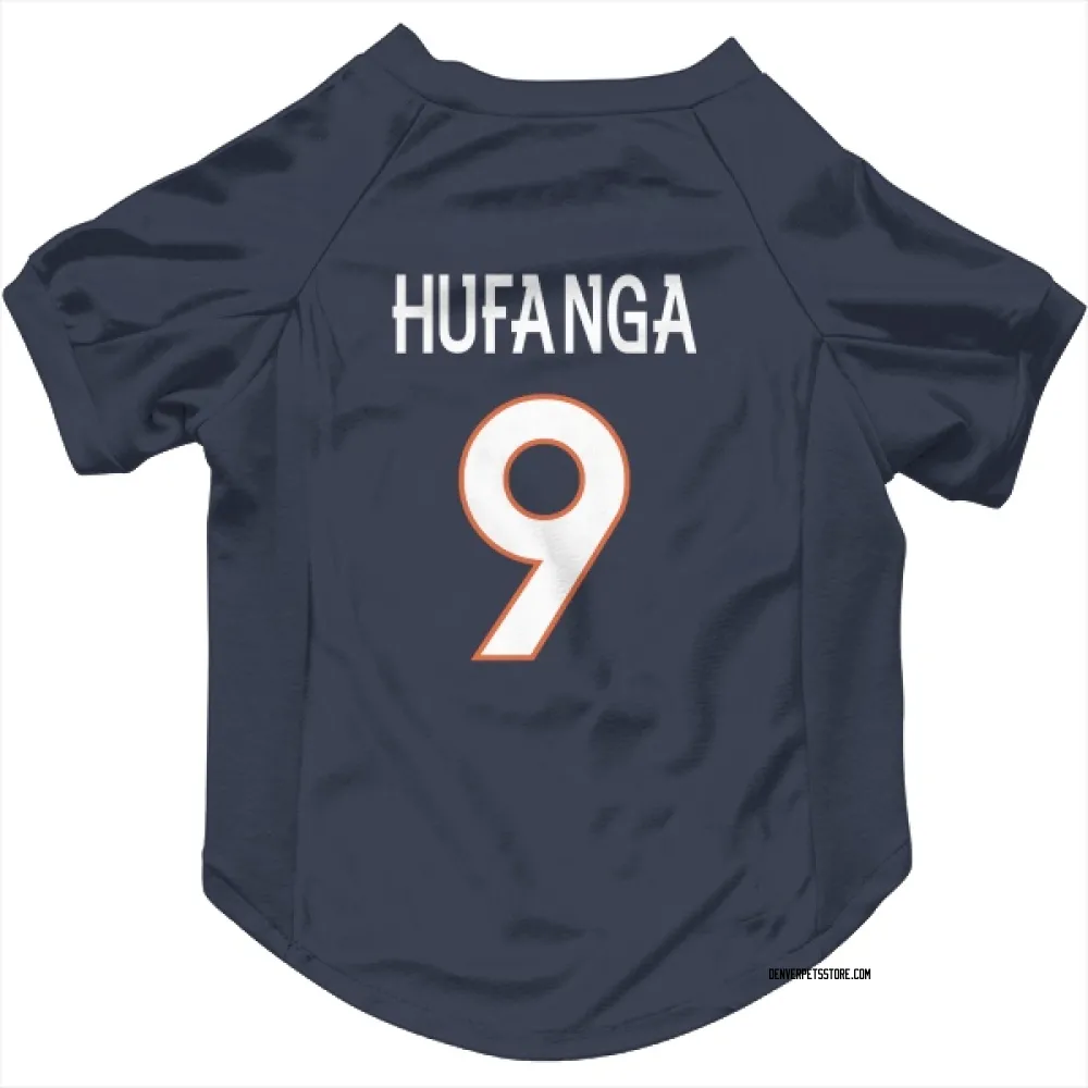 Denver Broncos Talanoa Hufanga Navy Pet Jersey for Dog & Cat