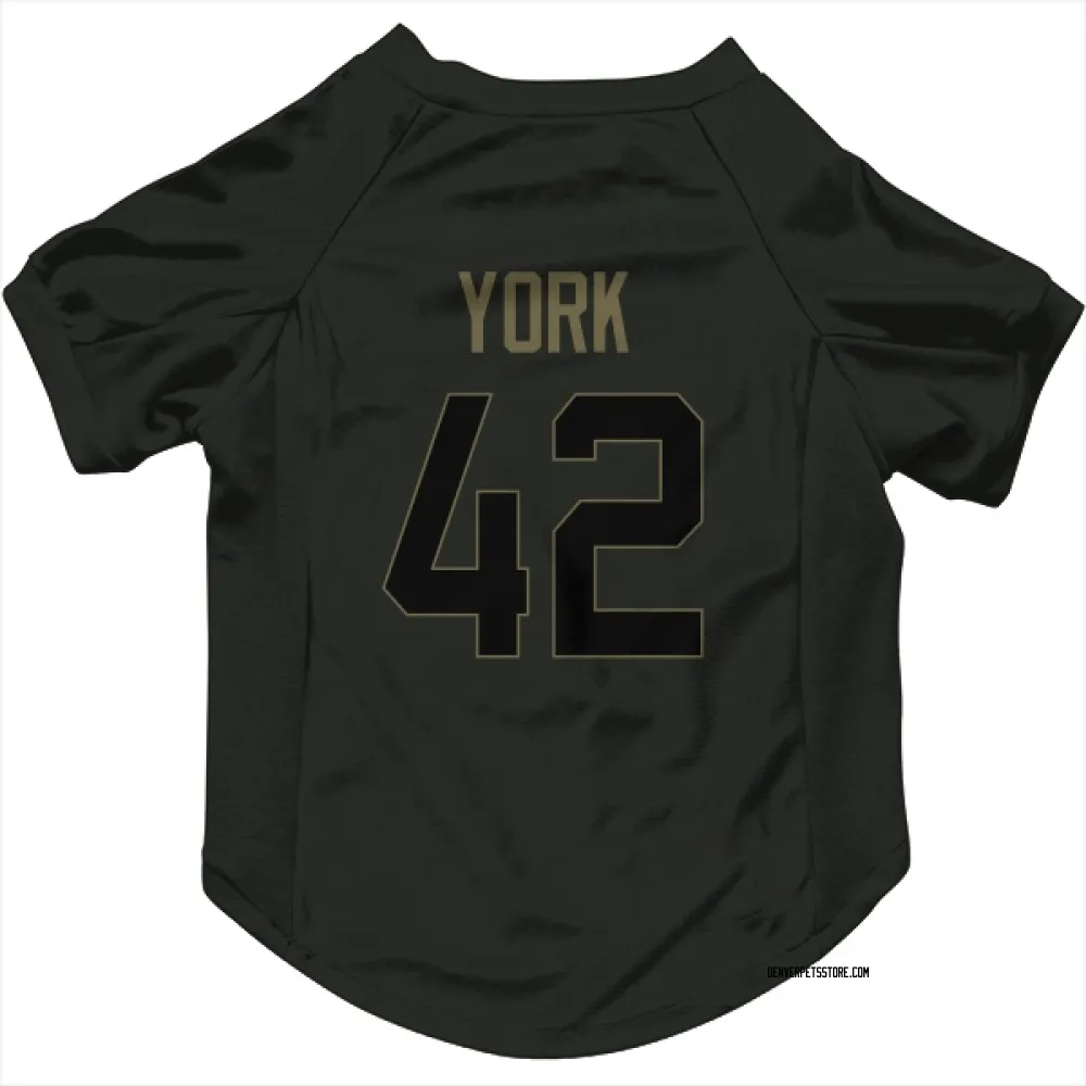 Denver Broncos Taurean York Black Service Pet Jersey for Dog & Cat