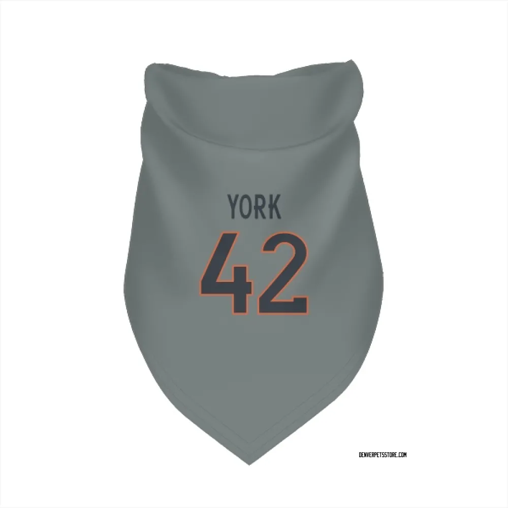 Denver Broncos Taurean York Gray Pet Bandana for Dog & Cat