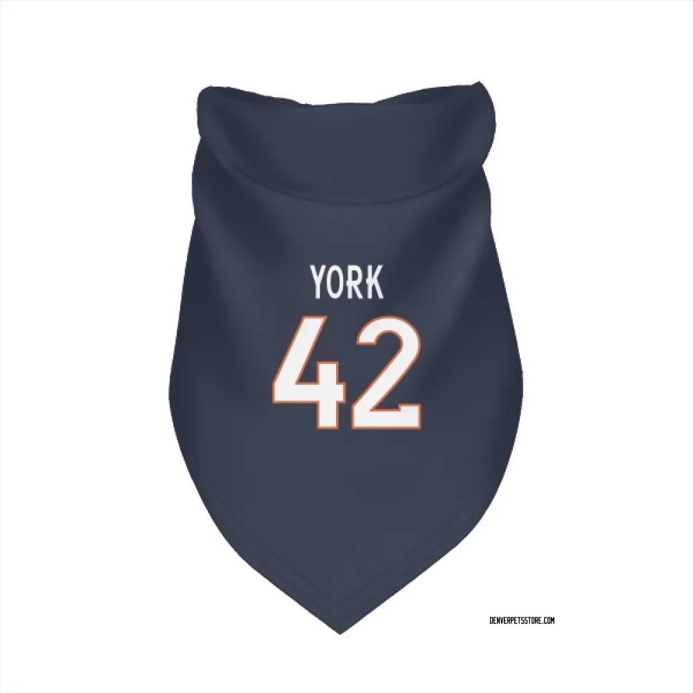 Denver Broncos Taurean York Navy Pet Bandana for Dog & Cat
