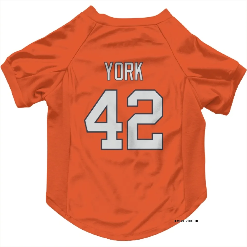 Denver Broncos Taurean York Orange Pet Jersey for Dog & Cat
