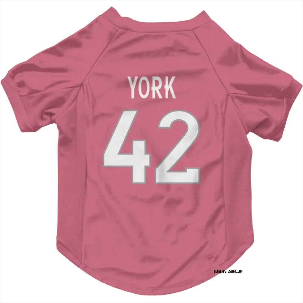 Denver Broncos Taurean York Pink Pet Jersey for Dog & Cat