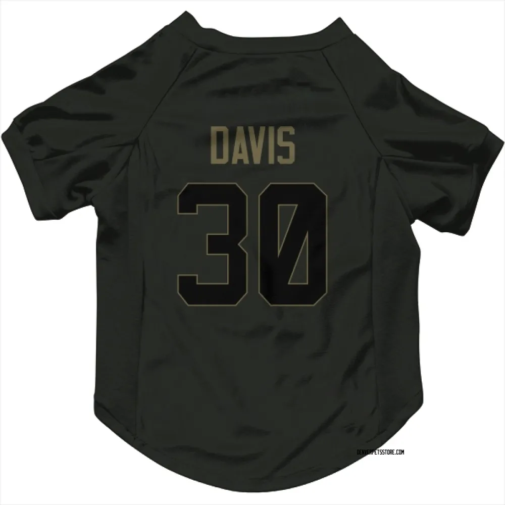 Denver Broncos Terrell Davis Black Service Pet Jersey for Dog & Cat