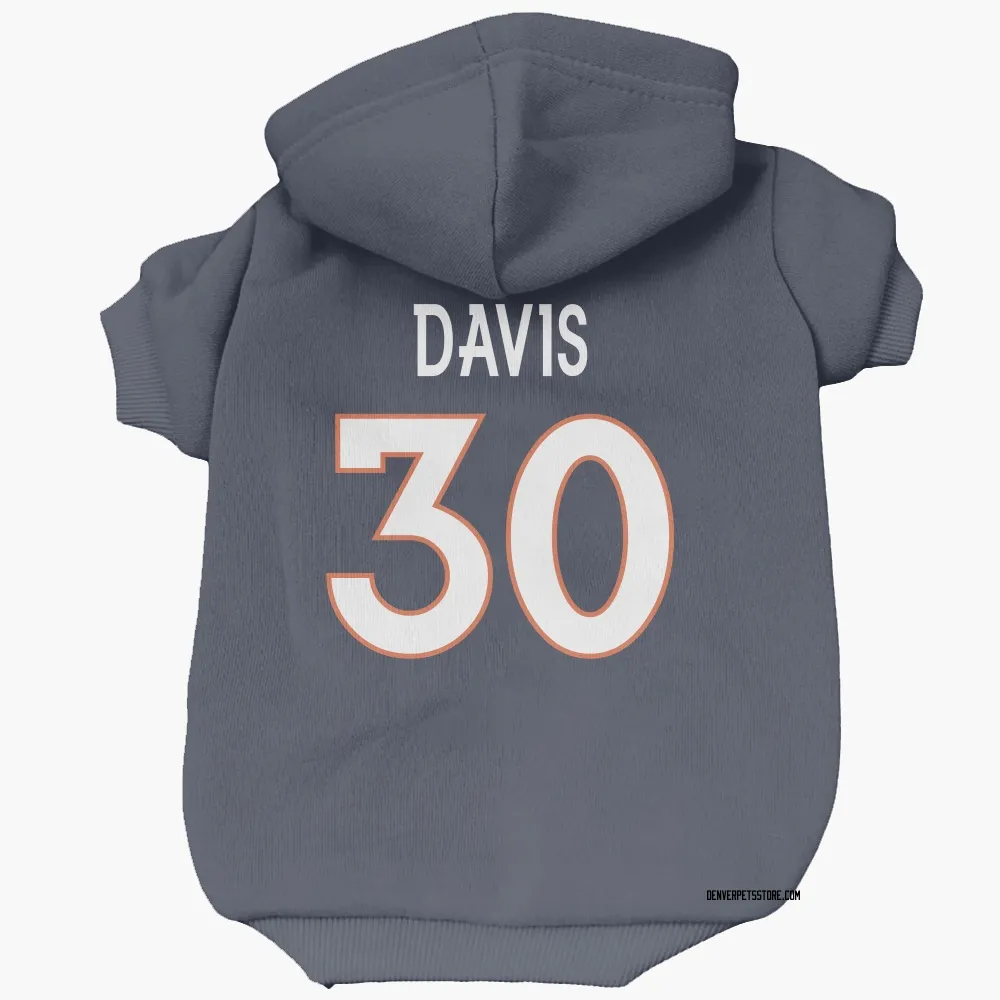 Denver Broncos Terrell Davis Navy Pet Hoodie for Dog & Cat