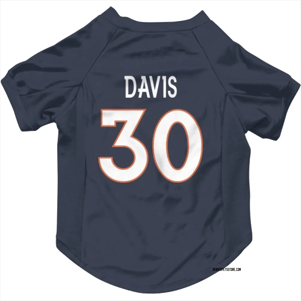 Denver Broncos Terrell Davis Navy Pet Jersey for Dog & Cat