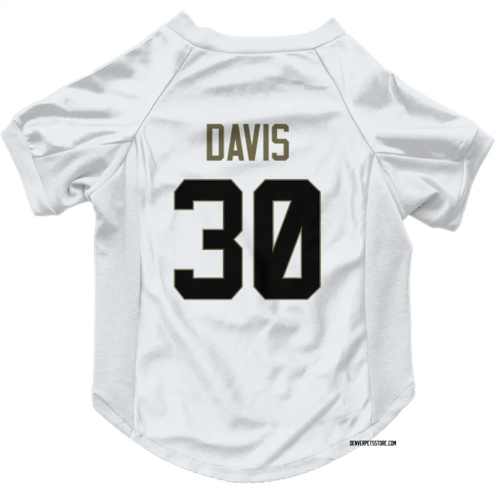 Denver Broncos Terrell Davis White Pet Jersey for Dog & Cat