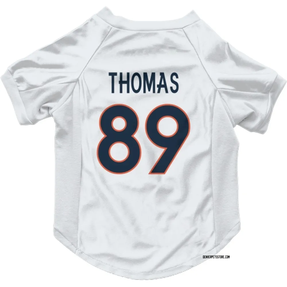 Denver Broncos Thayer Thomas White Pet Jersey for Dog & Cat