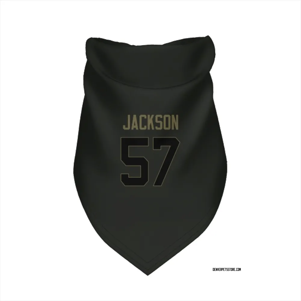 Denver Broncos Tom Jackson Black Service Pet Bandana for Dog & Cat
