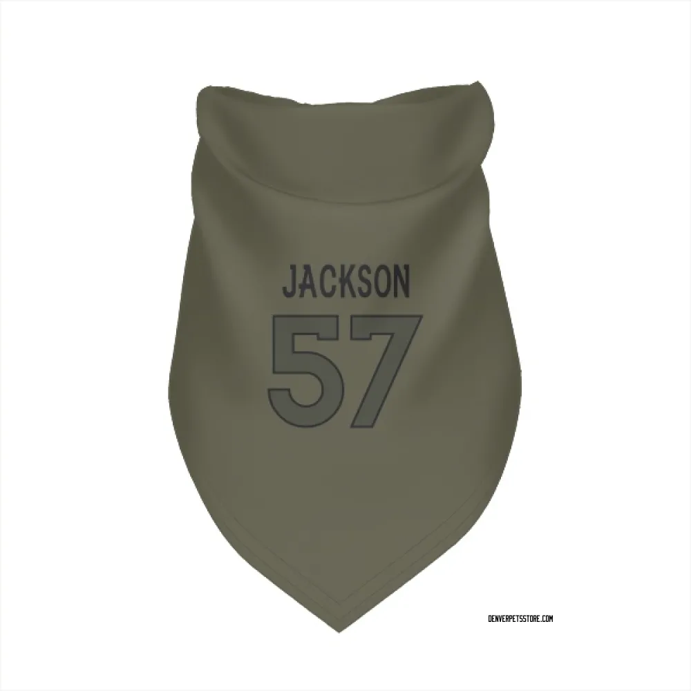 Denver Broncos Tom Jackson Olive Pet Bandana for Dog & Cat