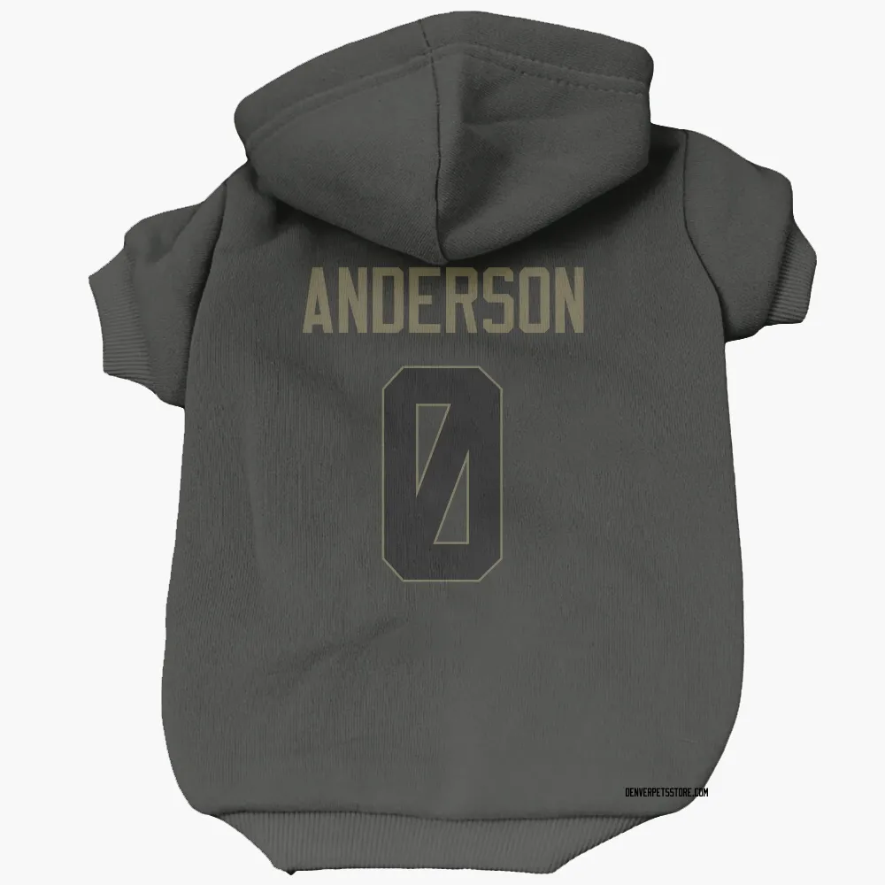Denver Broncos Tycen Anderson Black Service Pet Hoodie for Dog & Cat