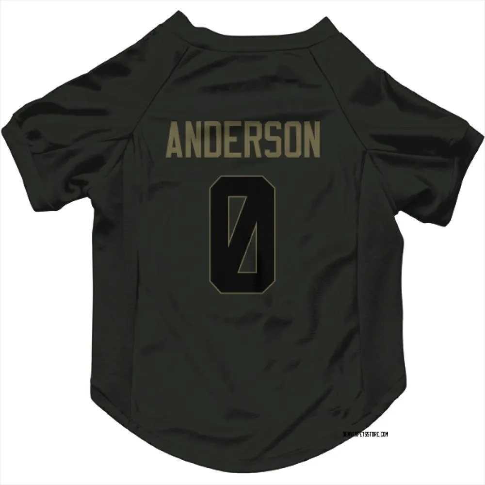 Denver Broncos Tycen Anderson Black Service Pet Jersey for Dog & Cat