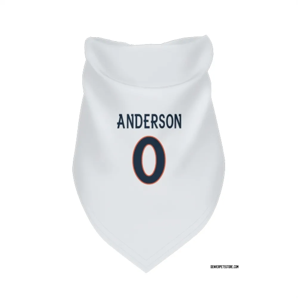 Denver Broncos Tycen Anderson White Pet Bandana for Dog & Cat